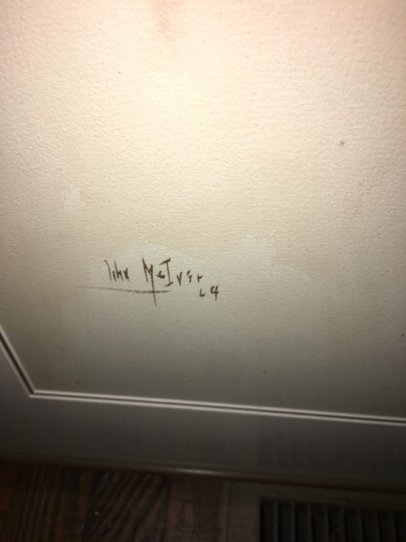 John Mciver 64 Signed Watercolor, Portrait Of Man - Image 3