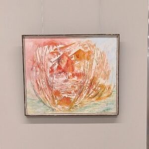 Haitian Art, Acrylic on Board - Pastel Pinks